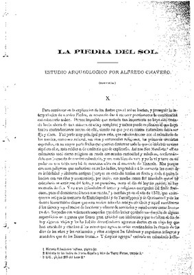 La piedra del sol.- Estudio arqueológico.