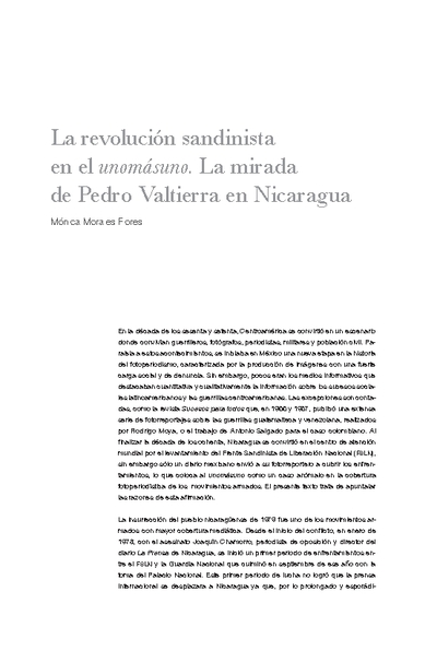 La revolución sandinista en el unomásuno. La mirada de Pedro Valtierra en Nicaragua