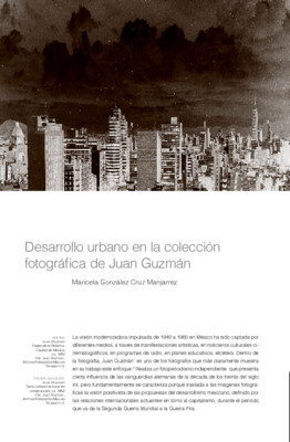 Desarrollo urbano en la colección fotográfica de Juan Guzmán
