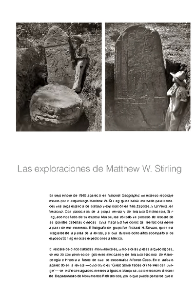 Las exploraciones de Matthew W. Stirling
