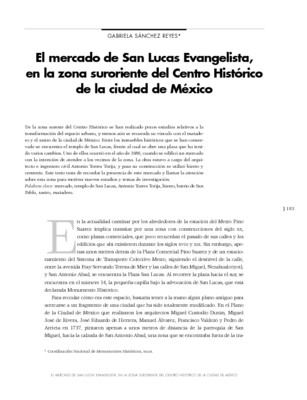 El mercado de San Lucas Evangelista en la zona suroriente del Centro Histórico de la ciudad de México