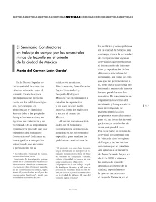 El Seminario Constructores en trabajo de campo por las ancestrales minas de tezontle en el oriente de la ciudad de México