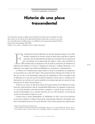 Historia de una placa trascendental