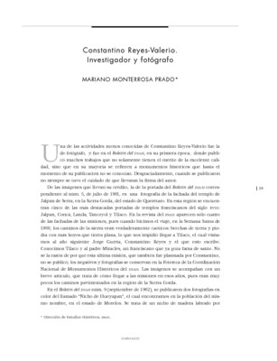 Constantino Reyes-Valerio. Investigador y fotógrafo