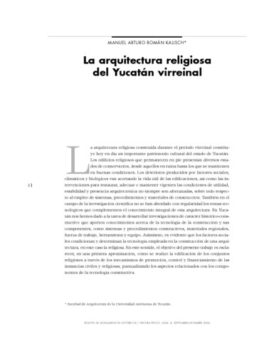 La arquitectura religiosa de Yucatán virreinal