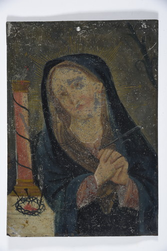 Virgen de los Dolores con Símbolos de Pasión