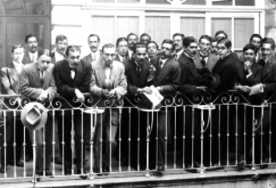 J de J. Núñez, Manuel Mellado y otros periodistas, retrato