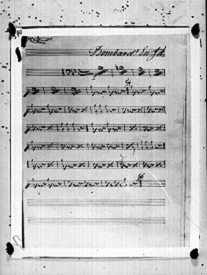 Partitura original de la letra y música del Himno Nacional Mexicano
