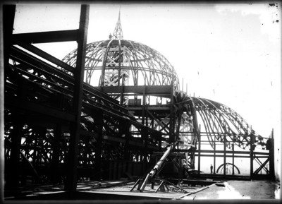 Estructuras metálicas de las cúpulas del Palacio de Bellas Artes