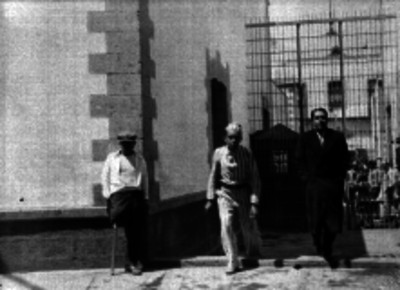 Abogado y preso en unos de los patios de la Penitenciaría del D. F