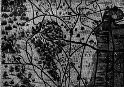 Mapa del Valles de México con anotaciones indígenas y españoles
