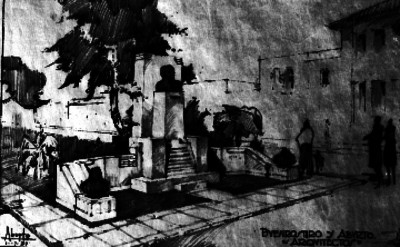 Proyecto del monumento al General Obregón, en Mixcoac