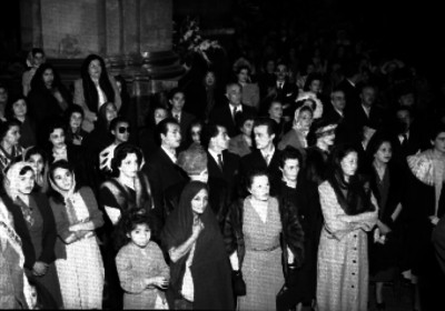 Feligreses durante una ceremonia en la Basílica de Guadalupe