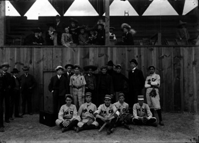 Equipo de beisbol de la YMCA, retrato de grupo