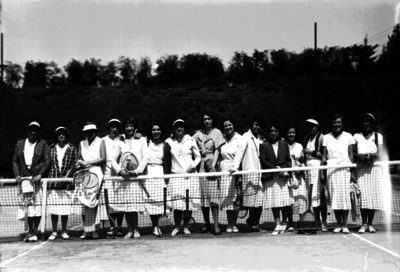 Tenistas femeninas, retrato de grupo