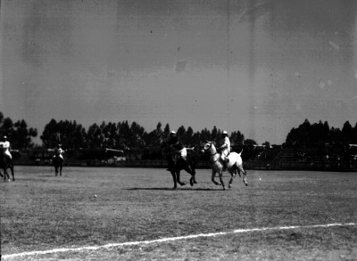 Jinetes durante un partido de Polo