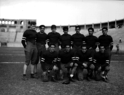 Equipo de futbol americano, retrato de grupo