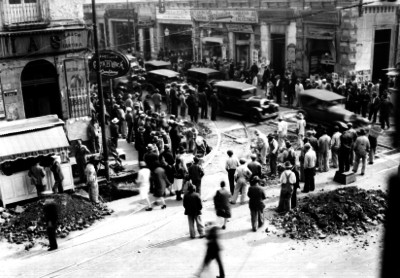 Vida cotidiana en avenida de San Juan de Letrán antes 413
