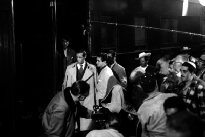 Filmación de una escena en un tren