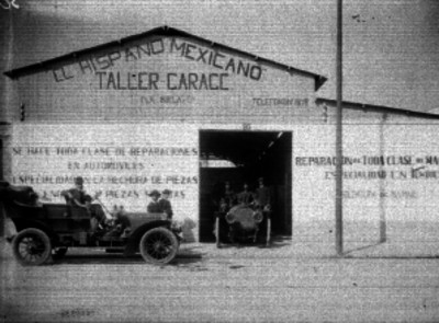Taller automotríz El Hispano Mexicano, fachada