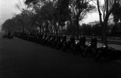 Escuadrón de motociclistas en Paseo de la Reforma