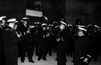 Banda musical de la Naval durante la ceremonia del día de la Marina