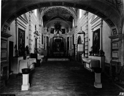 Iglesia de San Juan de Dios, Nave principal vista hacia el altar mayor