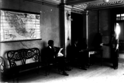 Oficina del periódico " El Imparcial " en el edificio antiguo de " San Diego "