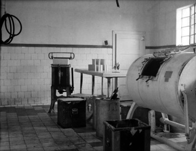 Area de lavandería de un hospital, vista parcial