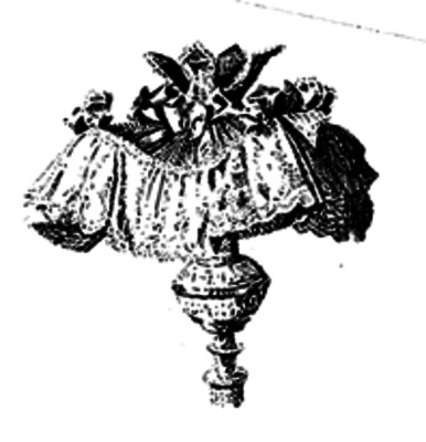 Diseño dibujado de un cuello de vestido de mujer, en una base