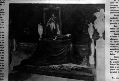 Juárez en su lecho mortuario