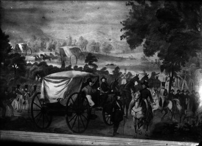 Escenas de las guerras de Reforma, litografía