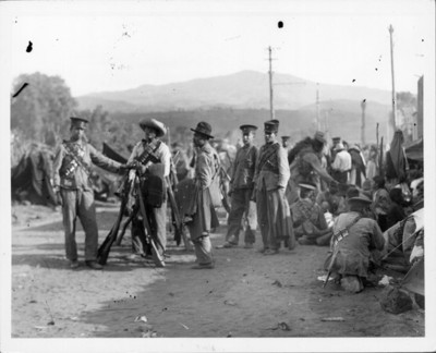 Campamento rebelde en las inmediaciones del Ajusco