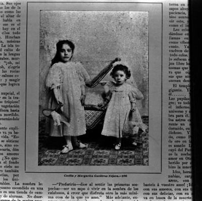 Celia y Margarita Gutiérrez Najera, retrato, fotografía