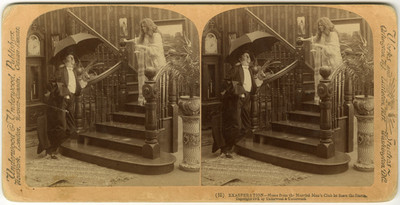(16) Exasperation-Home from the Married Men's club he fears the storm