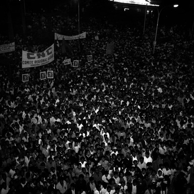 Campesinos apoyando a Adolfo López Mateos, durante su visita a Veracruz
