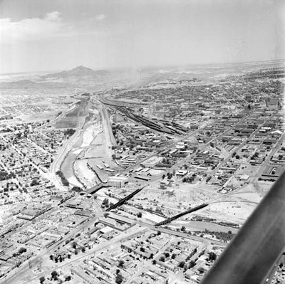 Ciudad Juárez y El Paso Texas, vista aérea