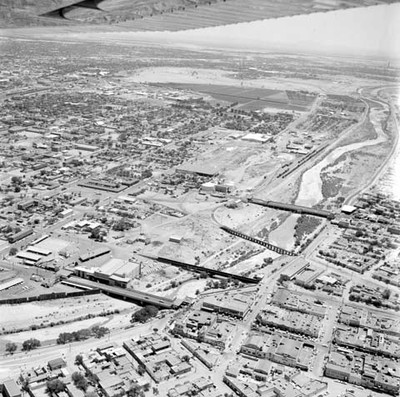 Ciudad Juárez y El Paso Texas, vista aérea
