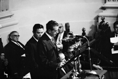 Adolfo López Mateos leyendo su V Informe