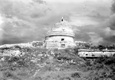 El Caracol, vista de portada y mascarón
