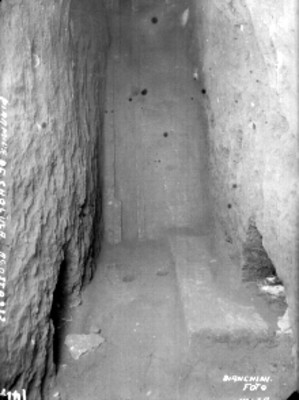Interior de túnel en la Pirámide de Cholula