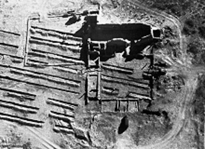 Foto aérea de la zona arqueológica de Casas Grandes