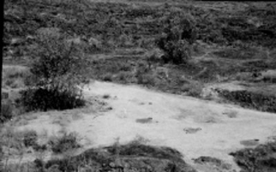 Vista desde la pirámide, excavación arqueológica en Cuicuilco
