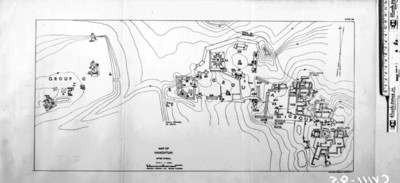 Mapa de Naachtun, lámina 206 del libro Inscripciones de Petén