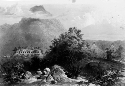 Lámina 6: Panorama de Palenque, reprografía bibliográfica