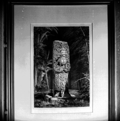 Lámina 1: Ídolo en Copán, reprografía bibliográfica