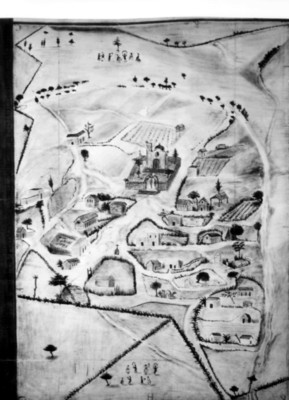 Detalle de un mapa cartográfico, reprografía