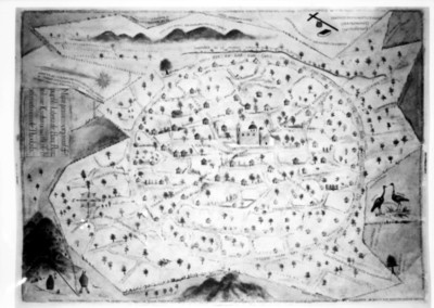 Mapa del pueblo de San Bartolome Kuahuxmatlk [sic], reprografía