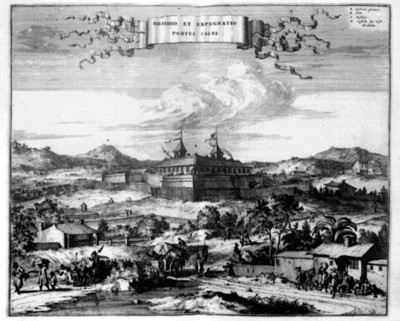 Grabado de Arnoldus Montanus, reprografía