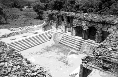 Panorámica del Patio de los Cautivos, Palenque